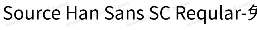 Source Han Sans SC Reqular字体转换